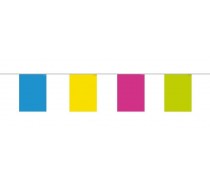 Vlaggenlijn: Gemengde Kleuren 10 mtr. blokken